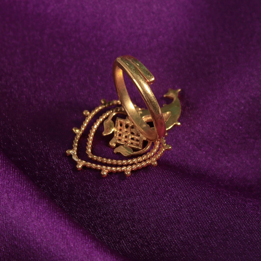 paisley silver finger ring by moha