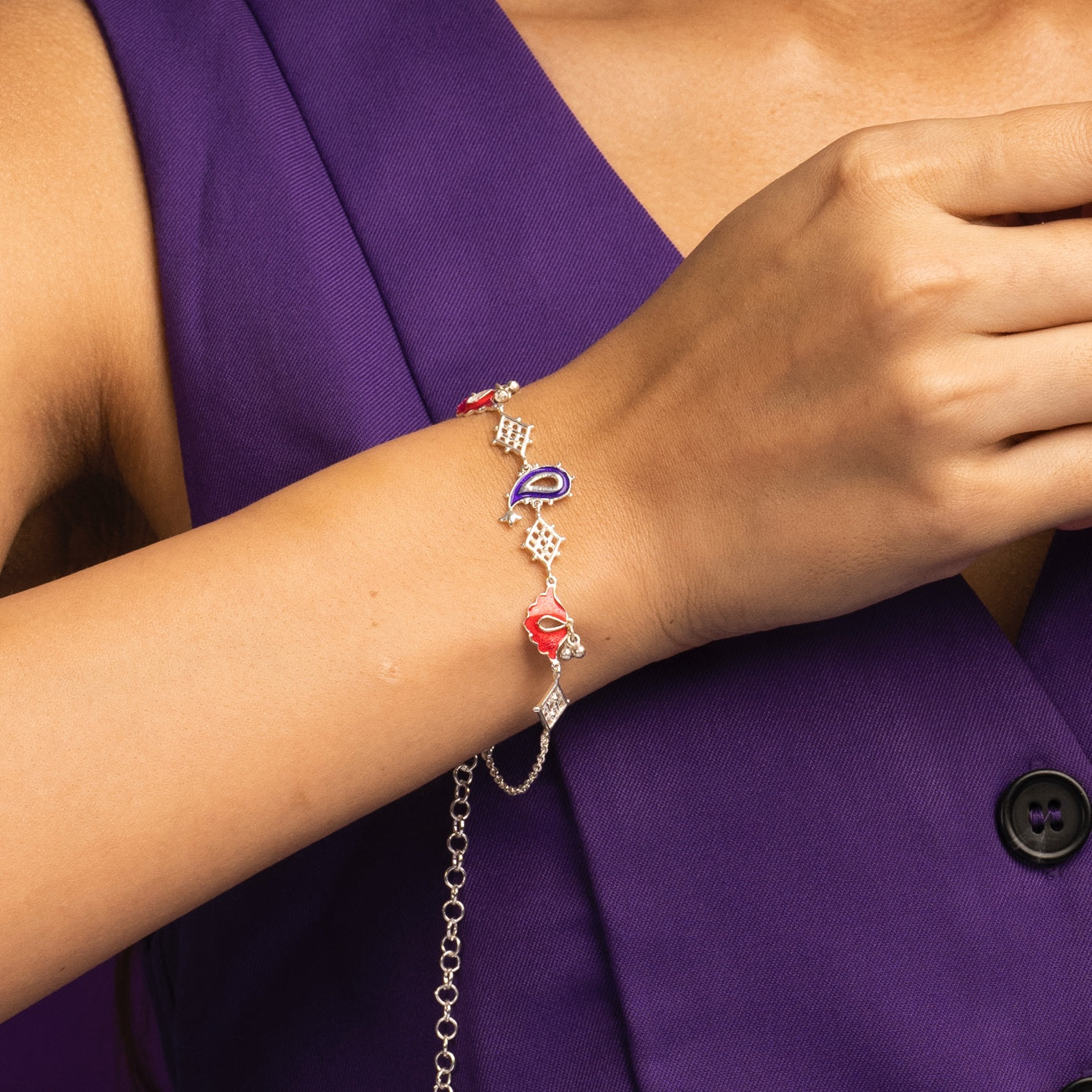phulpatti silver bracelet anklet by moha