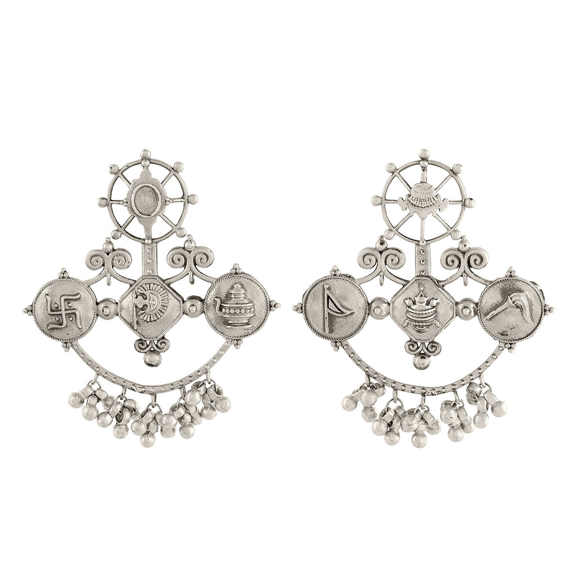 rehan silver earring with ghungroo by moha