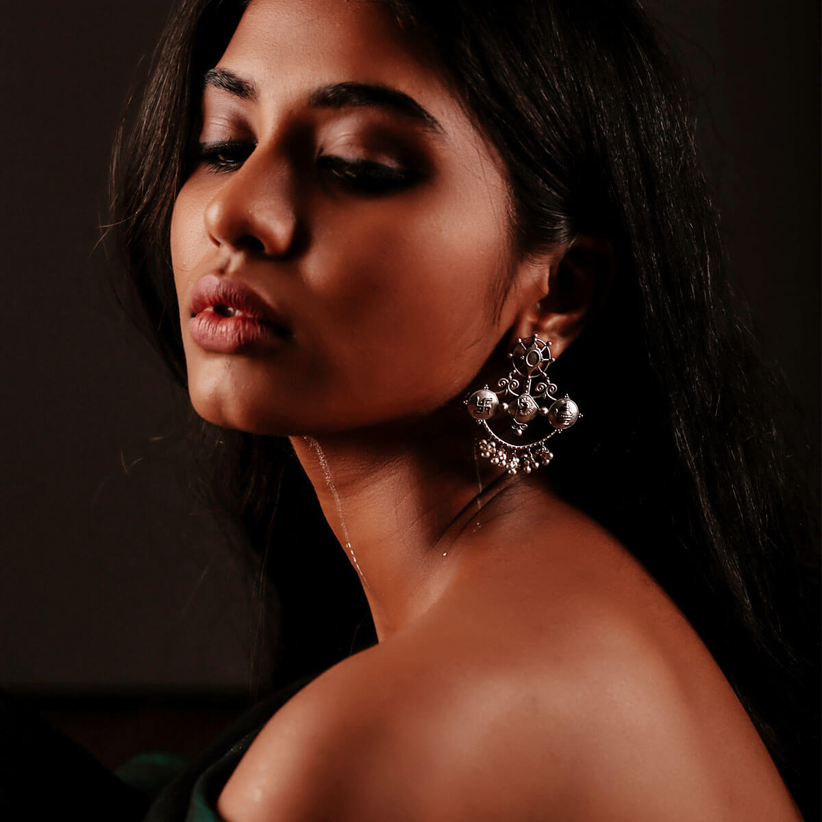 rehan silver earring with ghungroo by moha