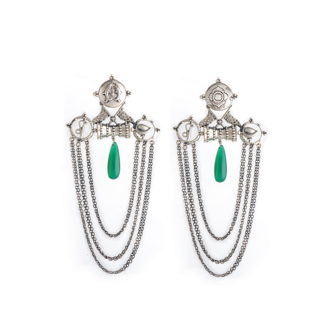 ribbon silver earrings by moha