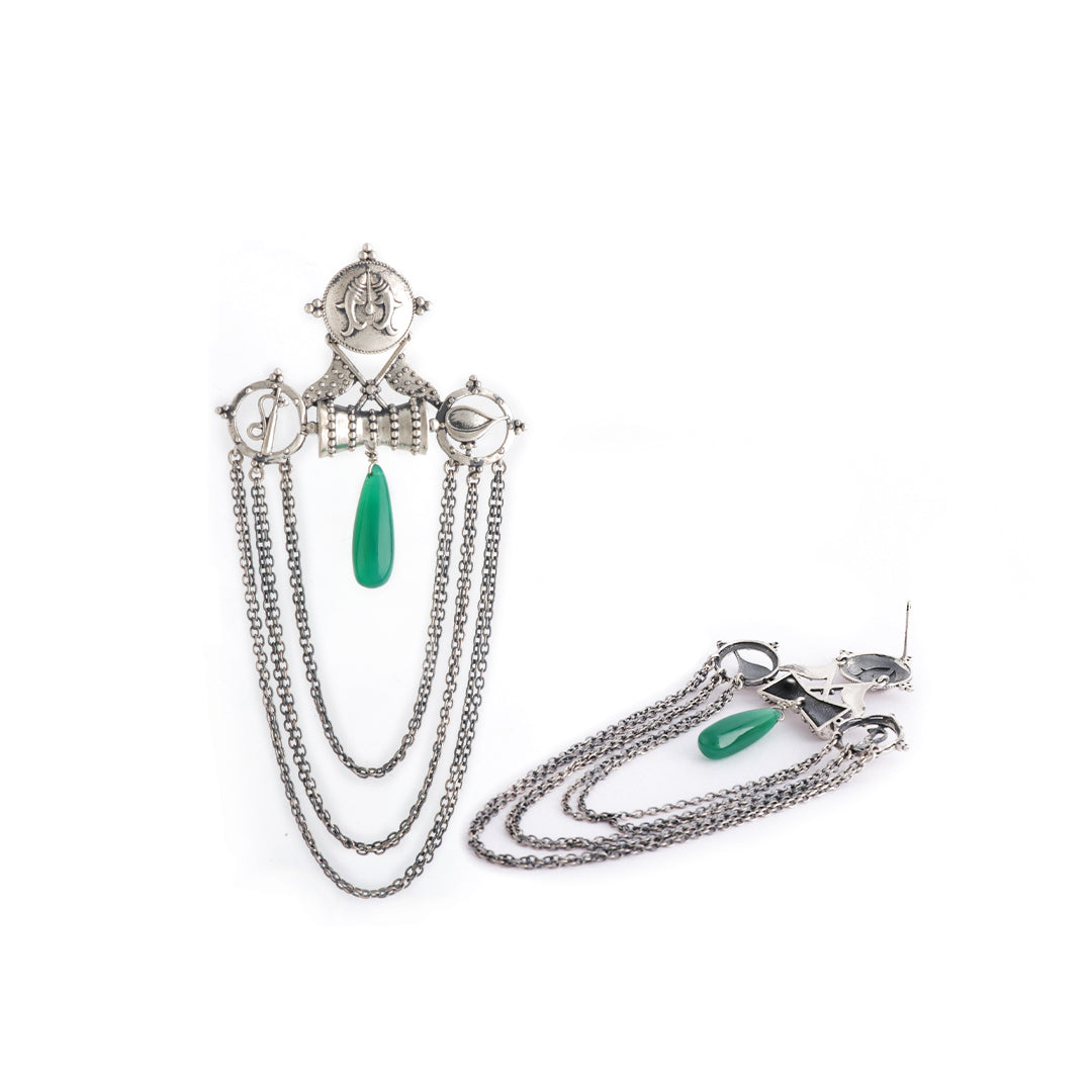 ribbon silver earrings by moha