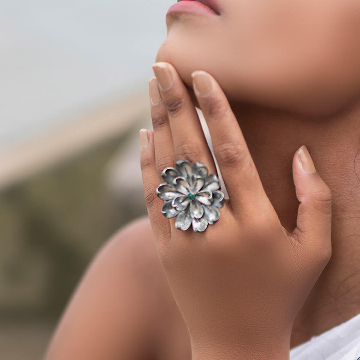 sadafuli silver finger ring by moha