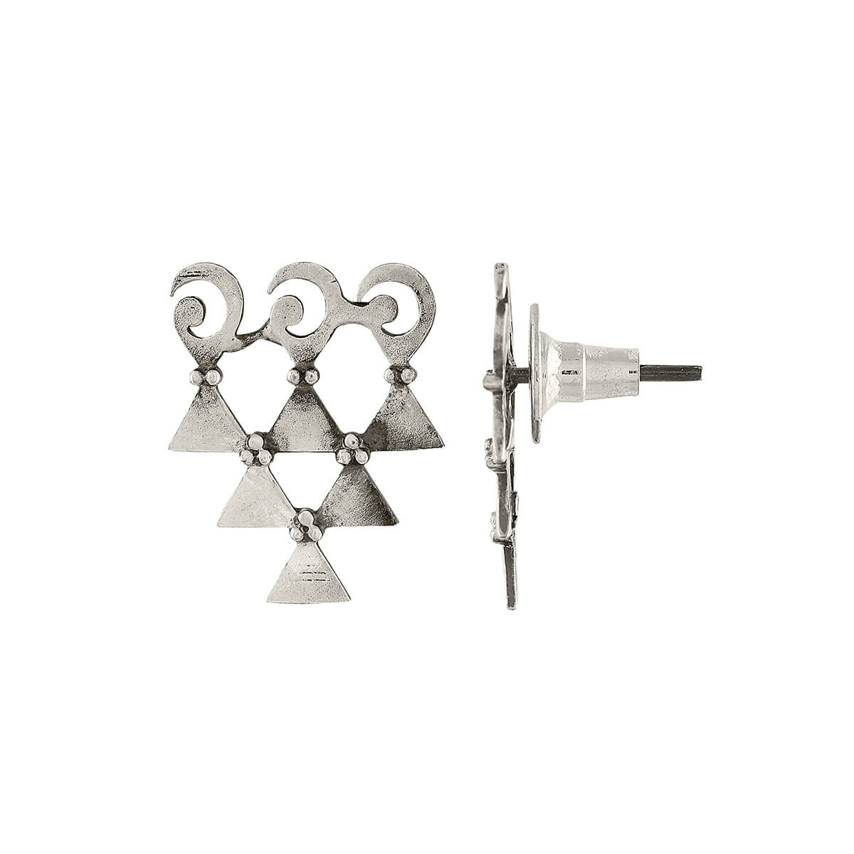 saraswati silver earrings by moha
