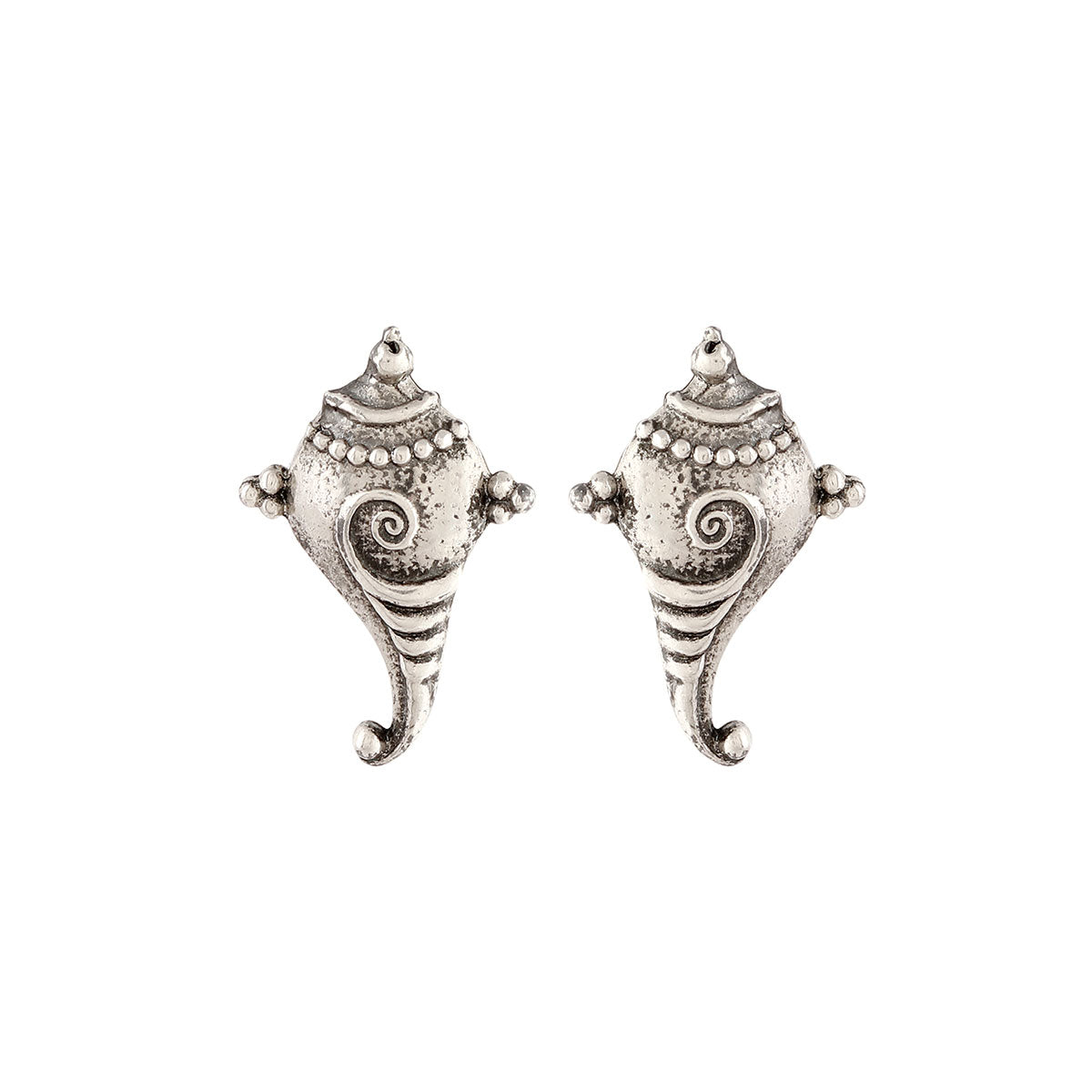 shankha silver earrings by moha