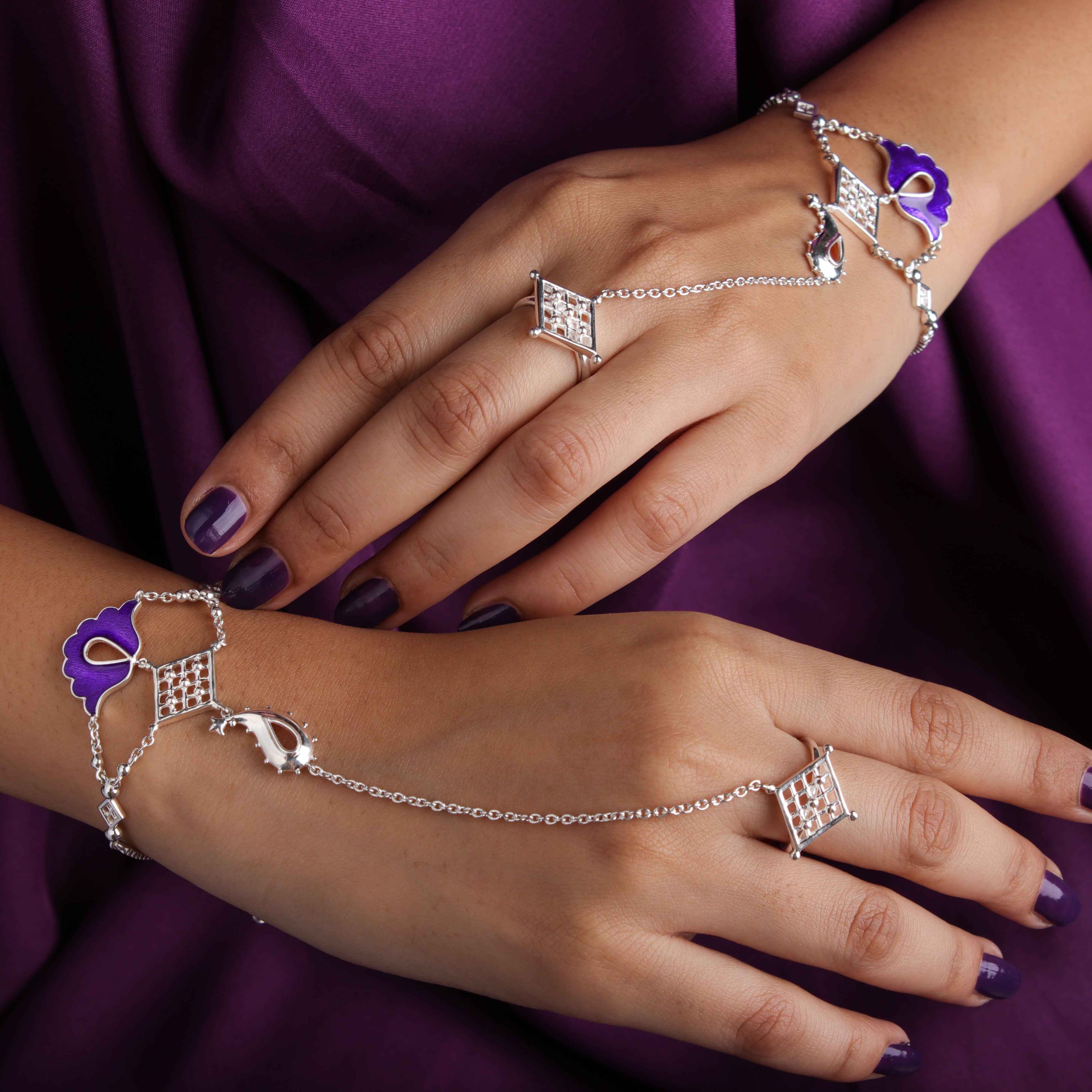 shasha silver hathphool by moha single piece