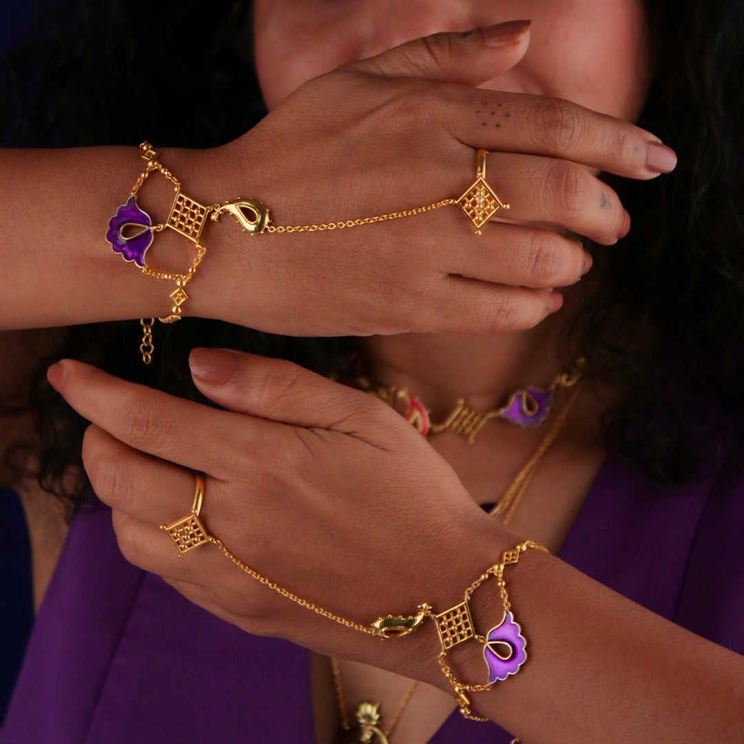 shasha silver hathphool by moha single piece