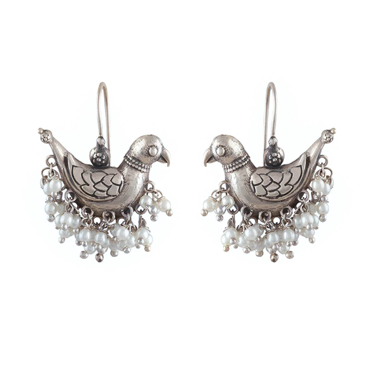 shuk sarika silver earrings by moha