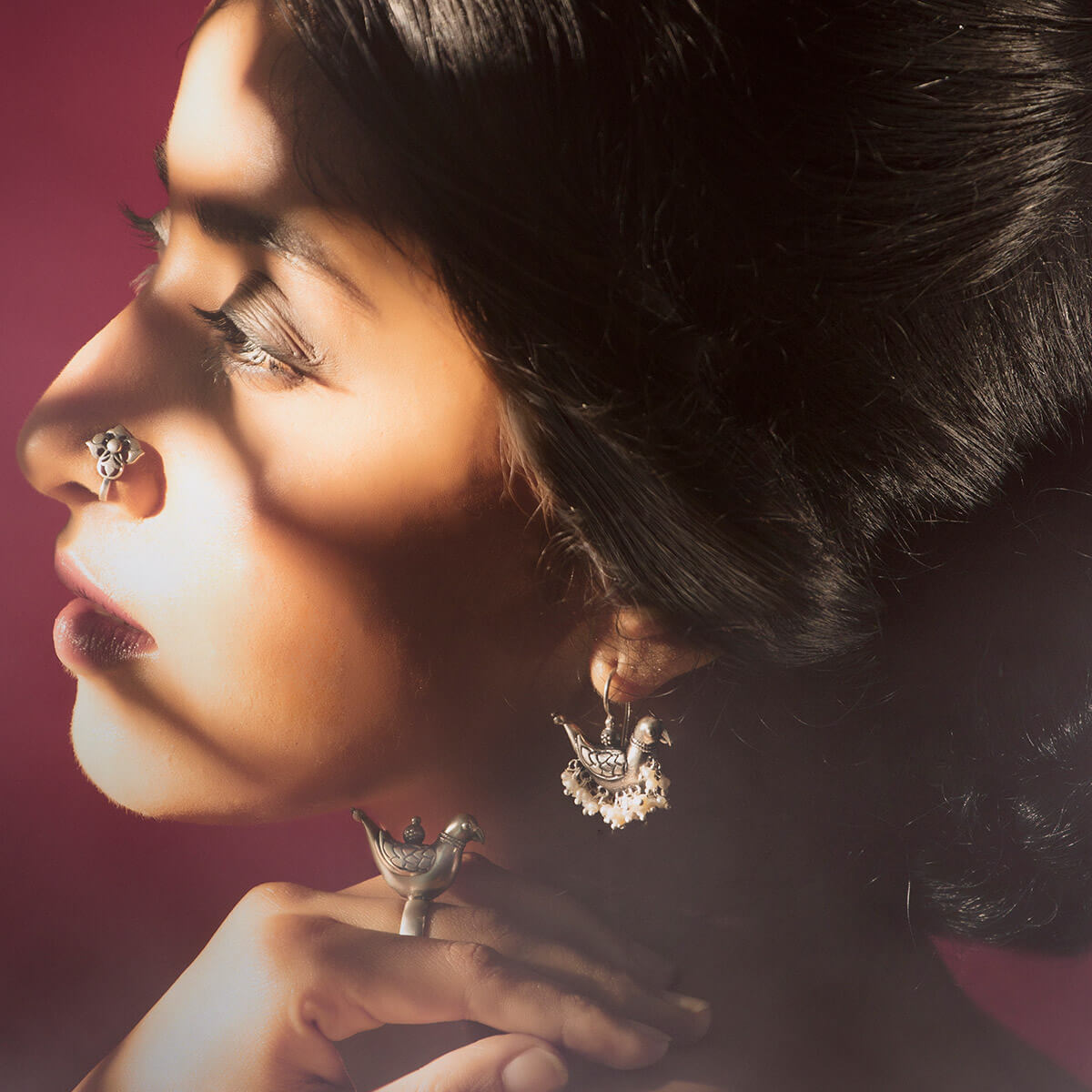 shuk sarika silver earrings by moha