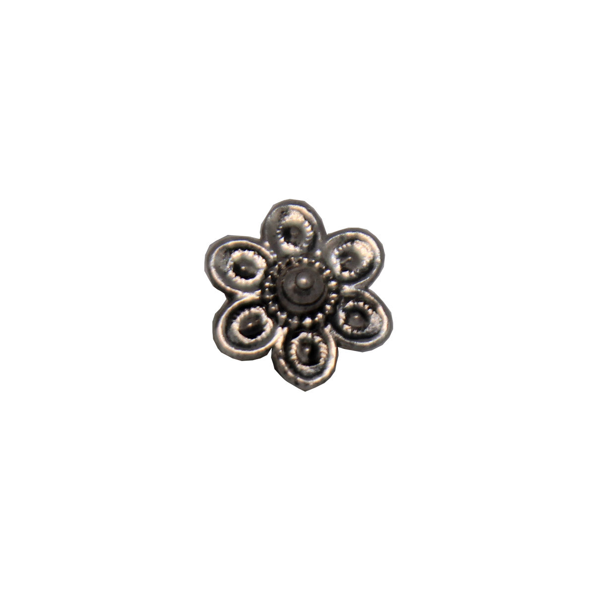 sun tolerant flower silver nose pin clip on by moha