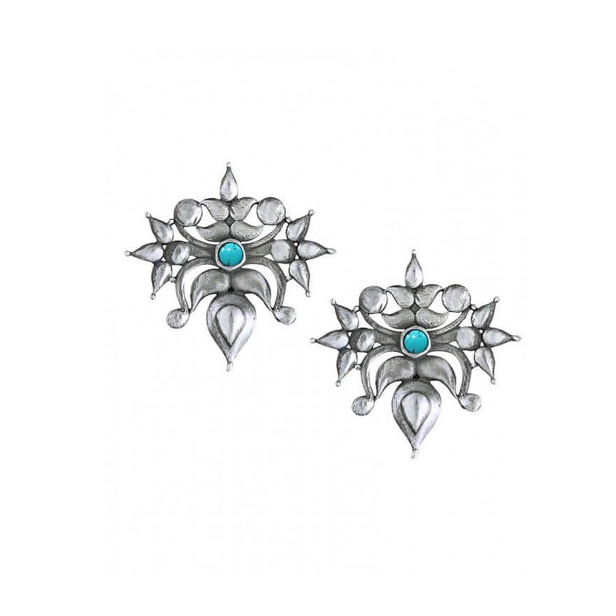 toranful rathika silver ear studs by moha