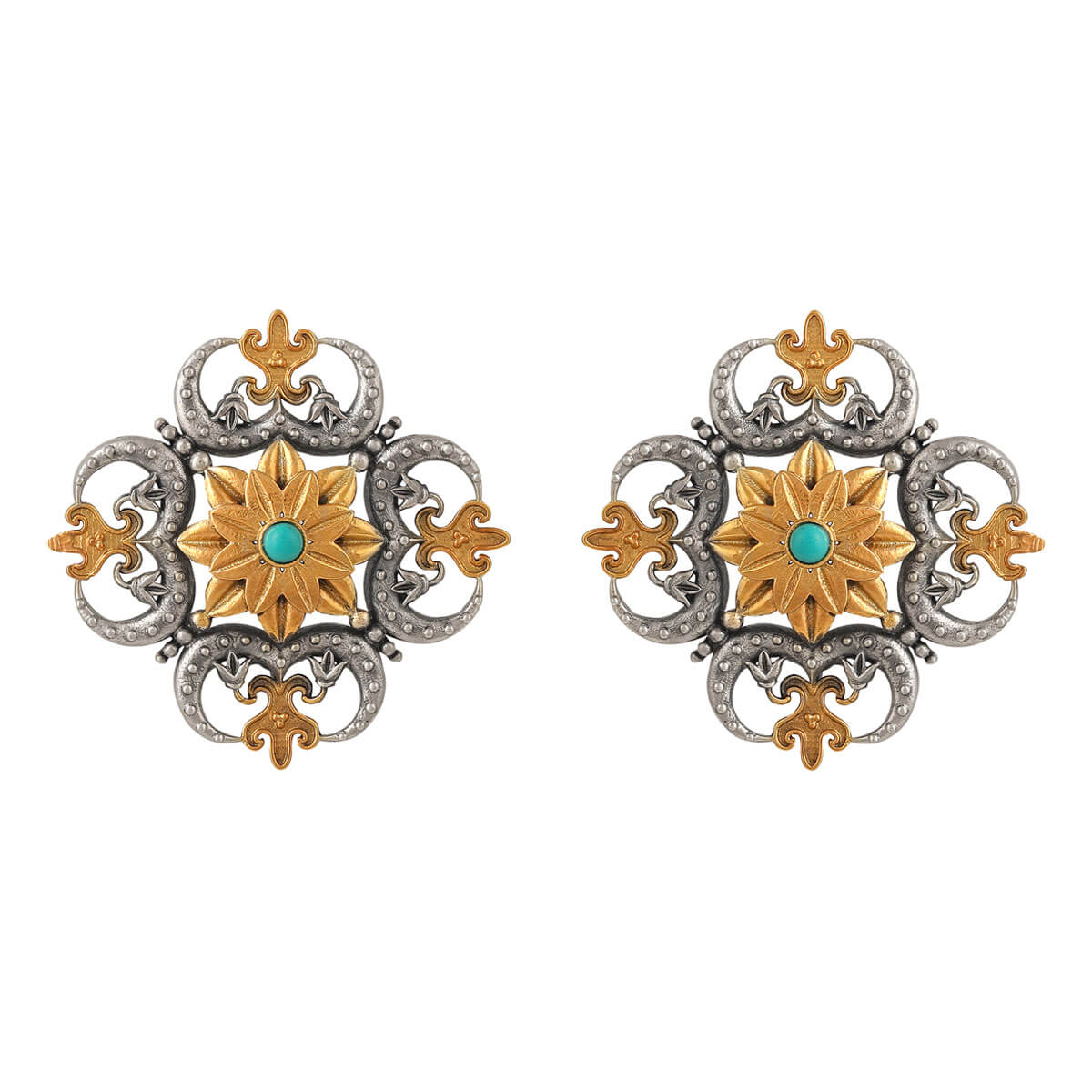 triratna mandala silver earring by moha