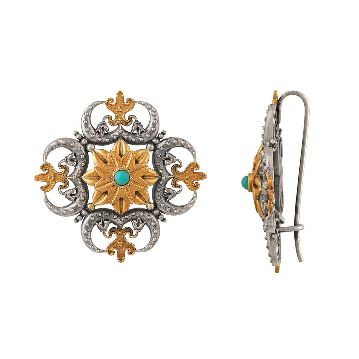 triratna mandala silver earring by moha