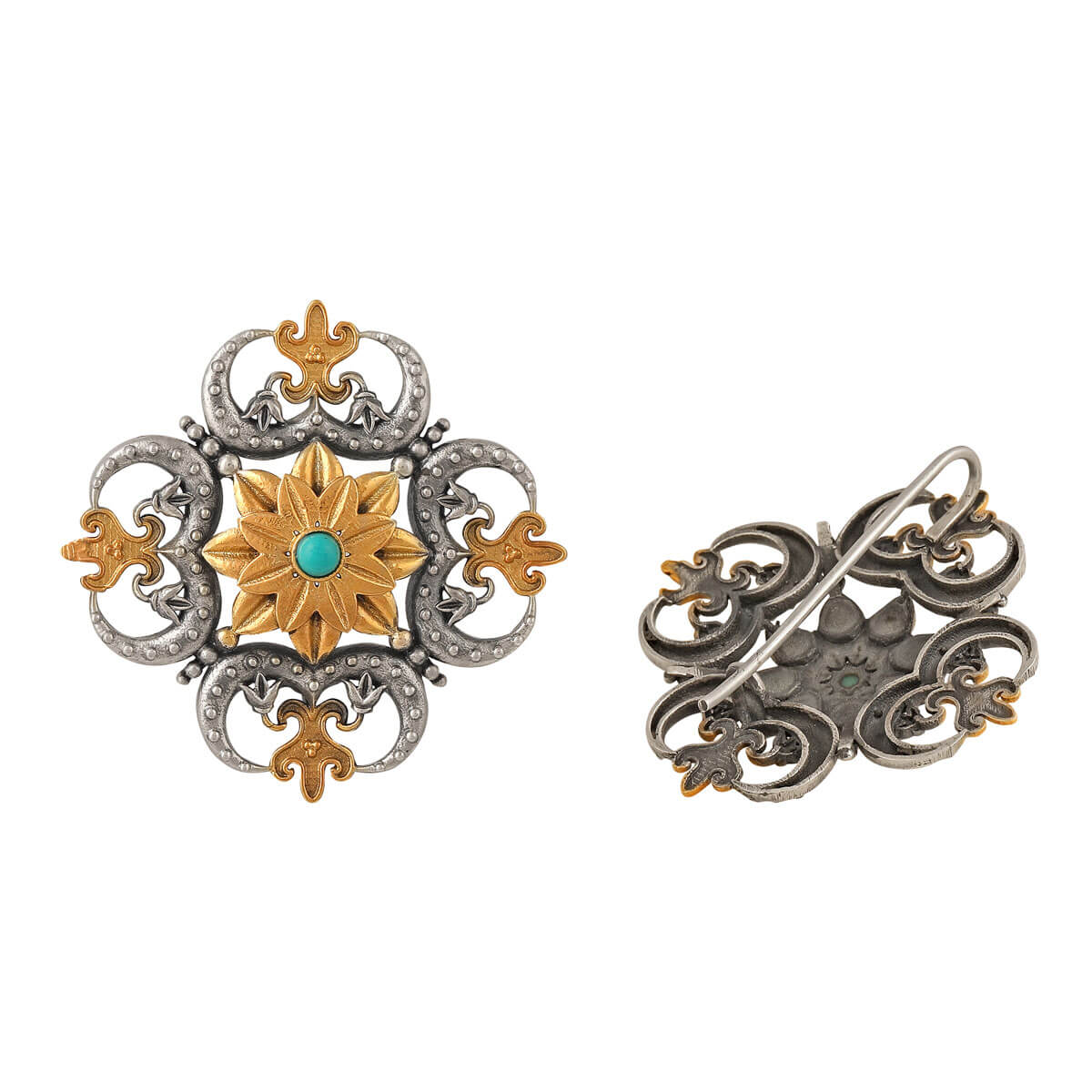 triratna mandala silver earring by moha