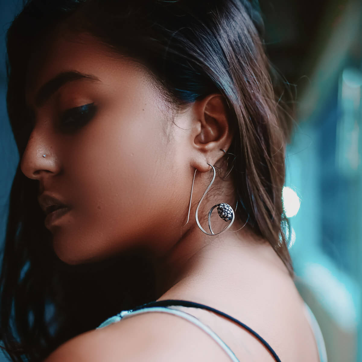 trumpet vine silver earrings by moha