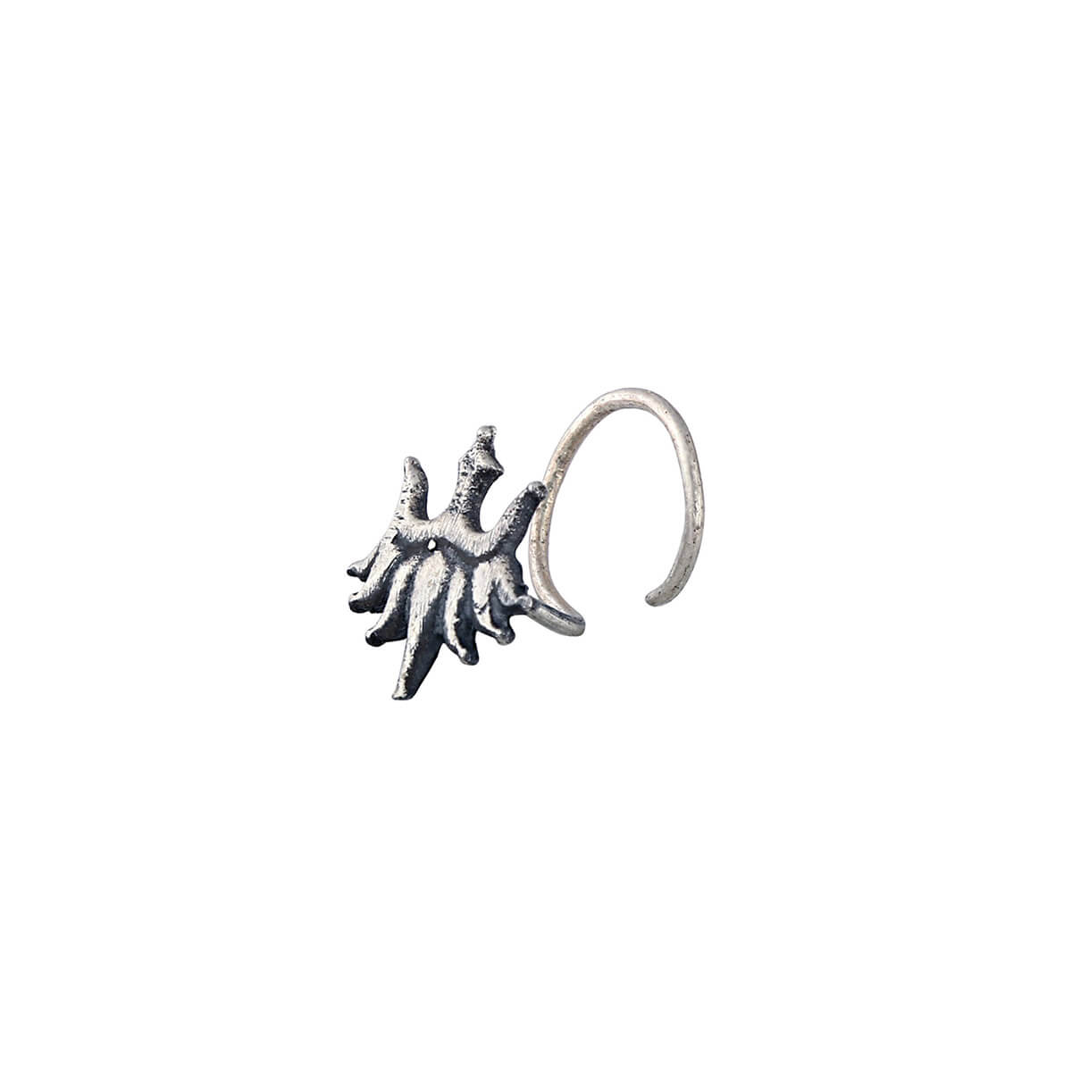 urja silver nose pin pierced by moha