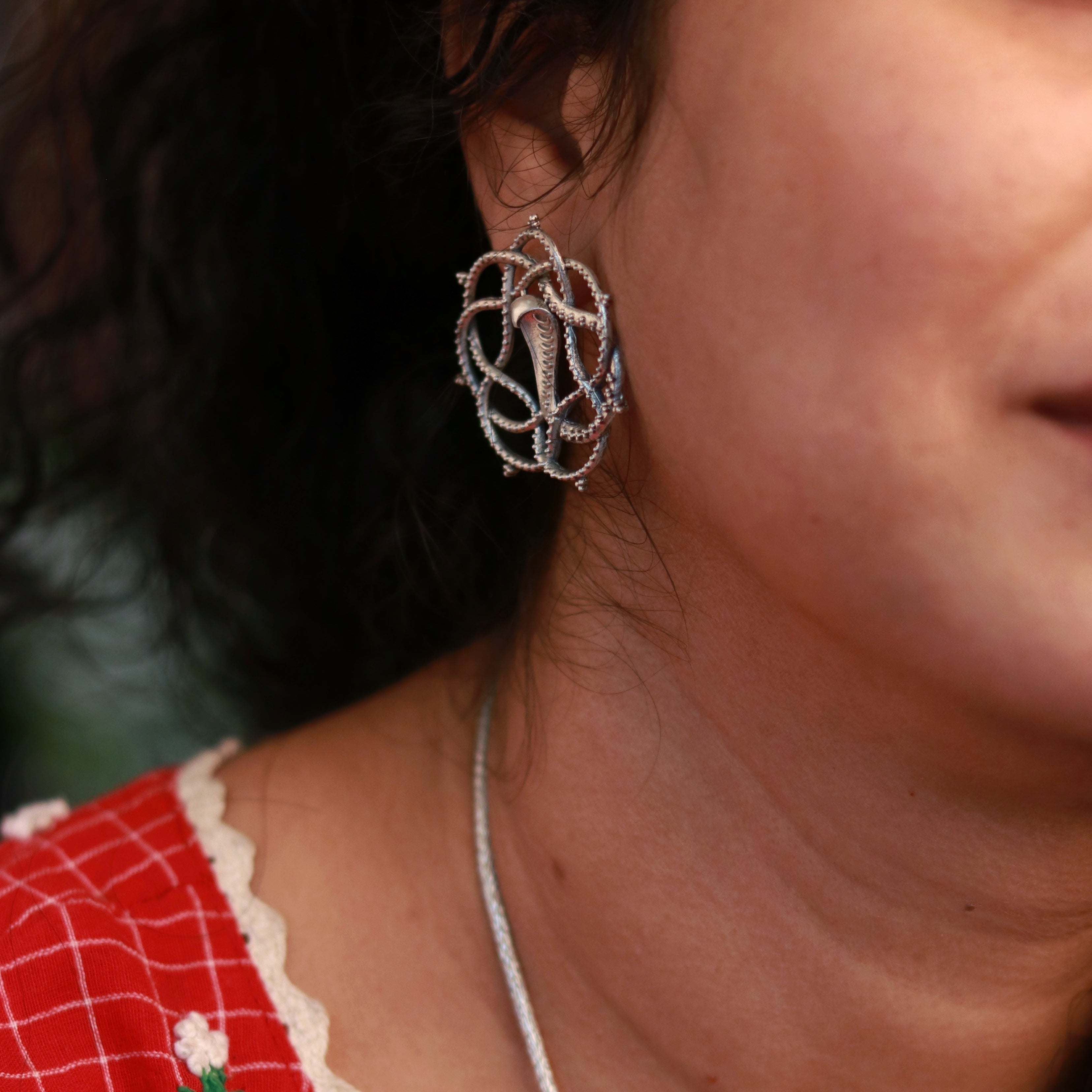 vasuki silver earrings by moha