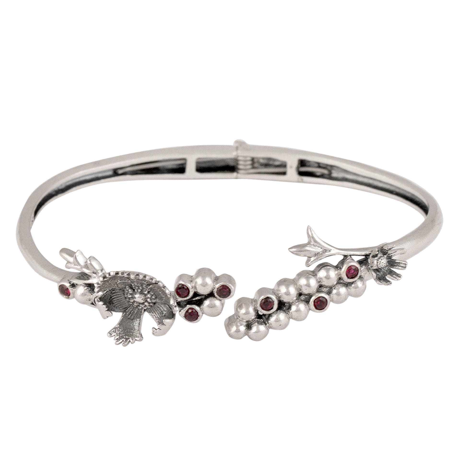 william morris compton buds silver bangle by moha