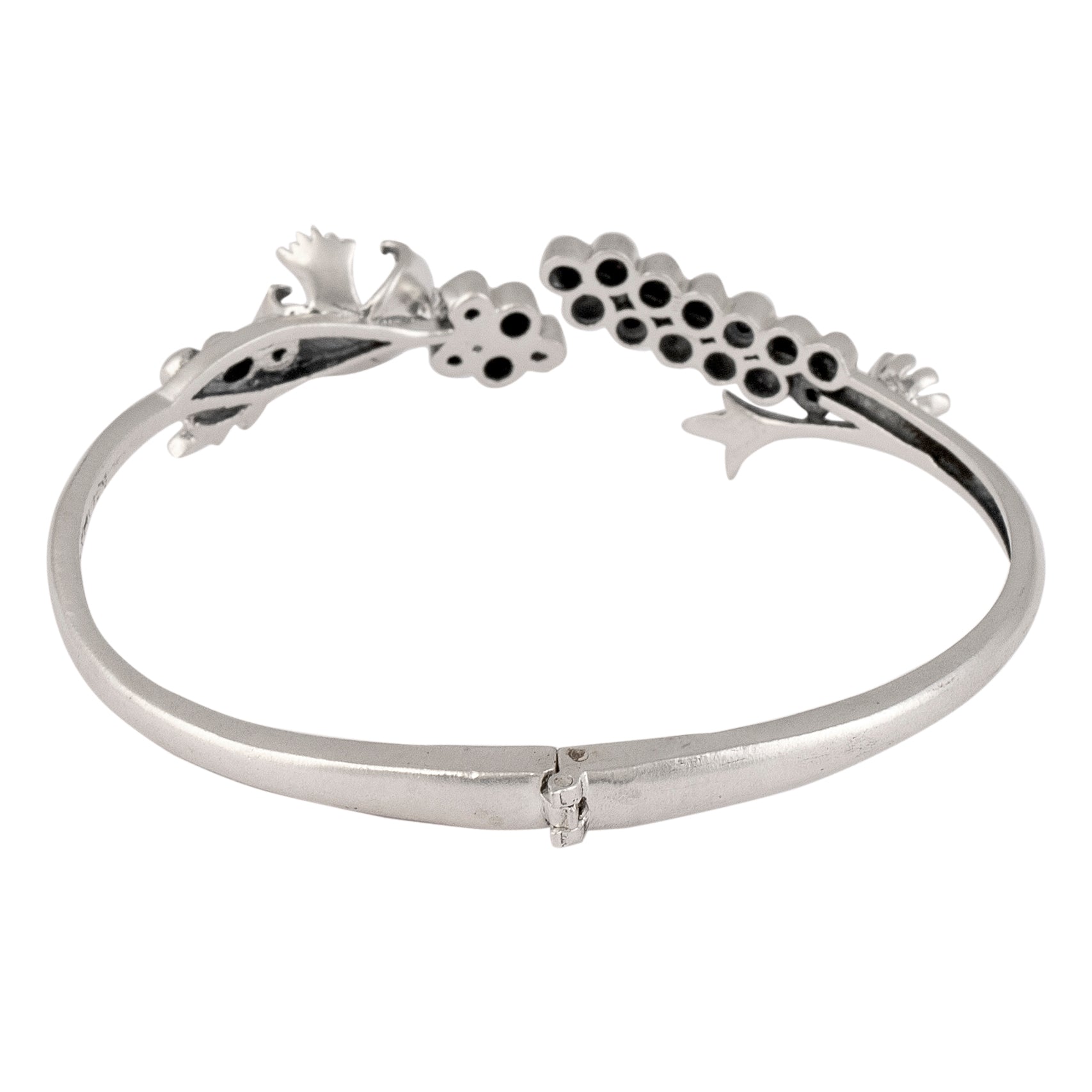 william morris compton buds silver bangle by moha