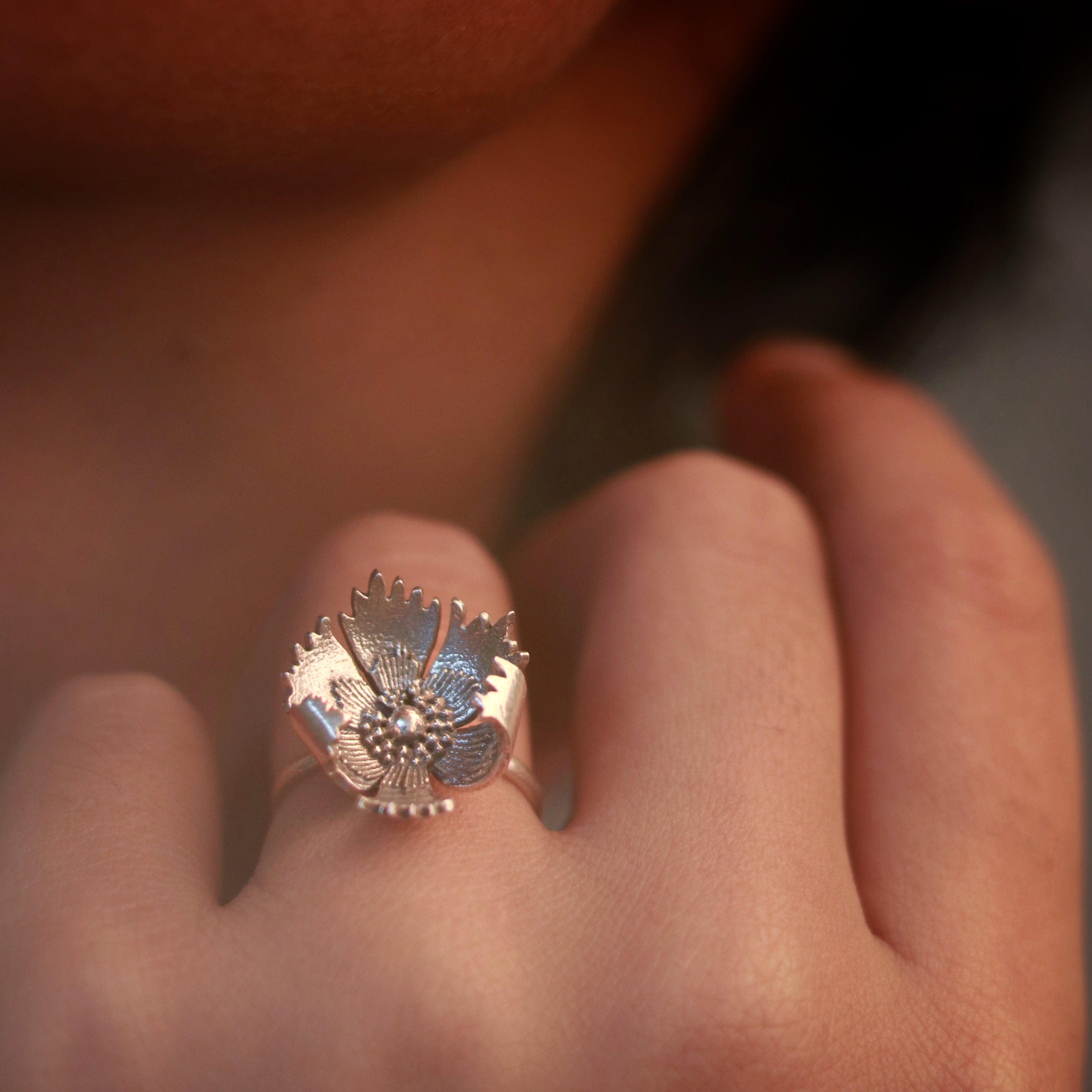 william morris compton flower finger ring by moha