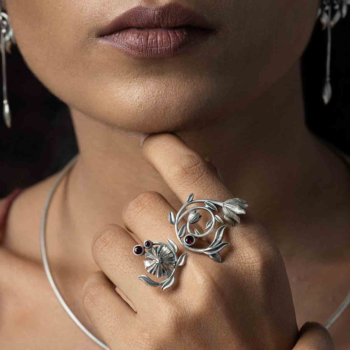 william morris lilly loops silver finger ring by moha