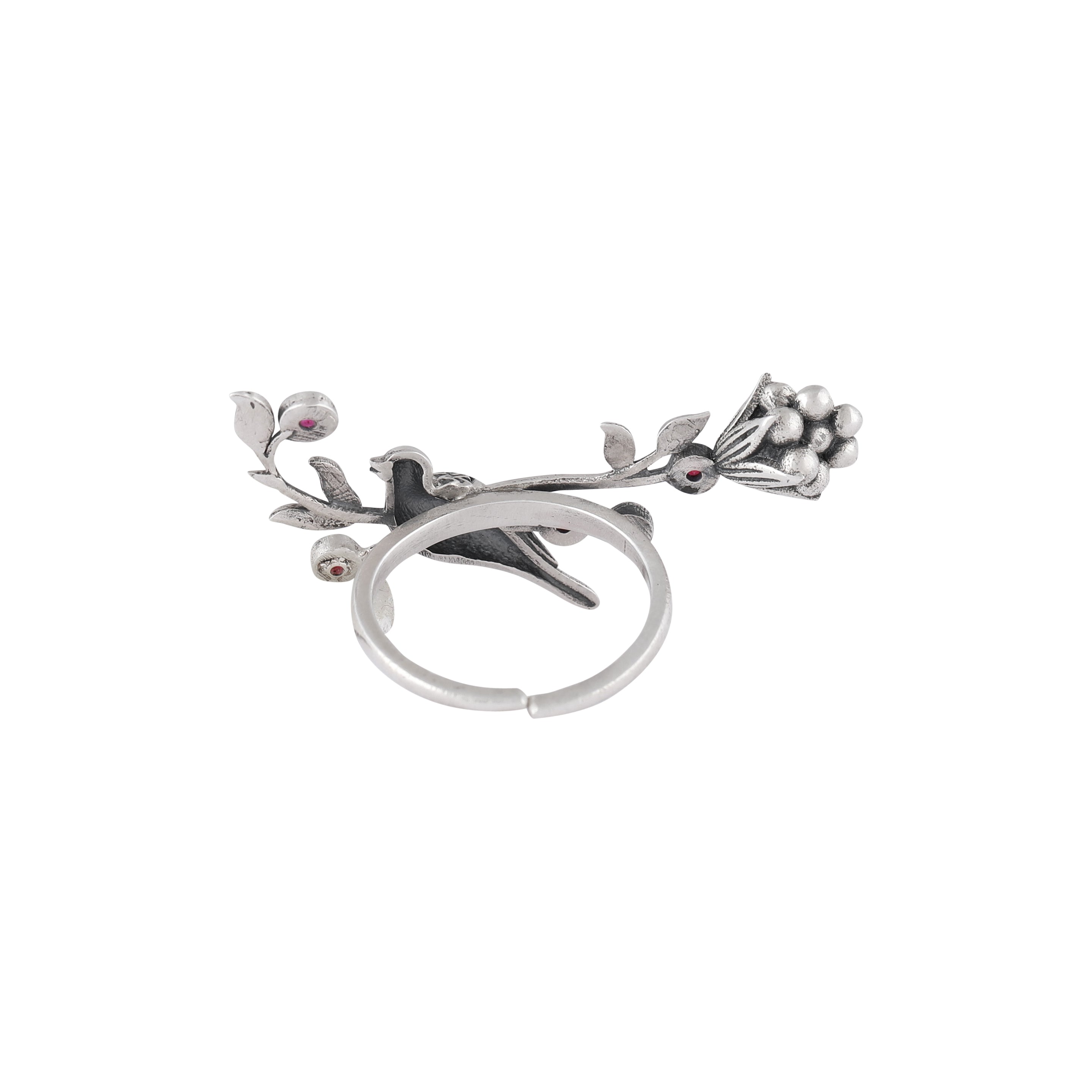 william morris strawberry thief silver creeper finger ring by moha