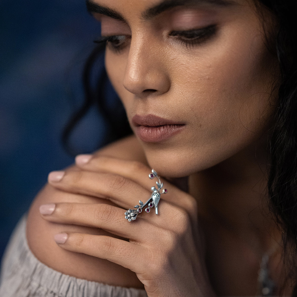 william morris strawberry thief silver creeper finger ring by moha