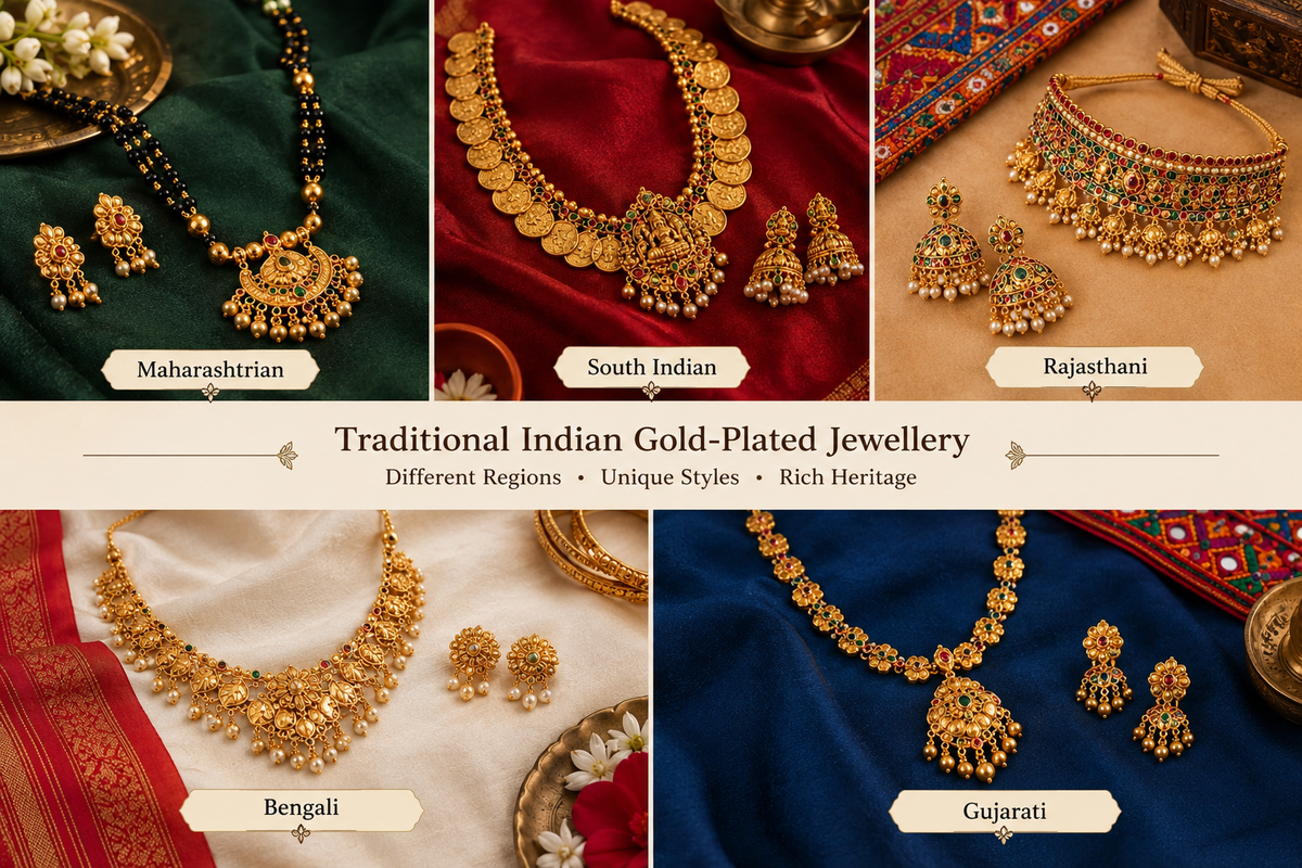 Why Does Traditional Indian Gold-Plated Jewellery Look Different Across Regions?
