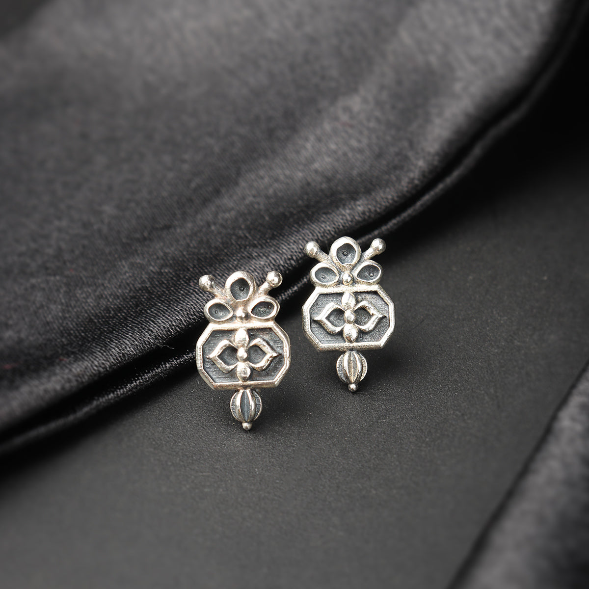 Alpana Silver Earrings by Moha