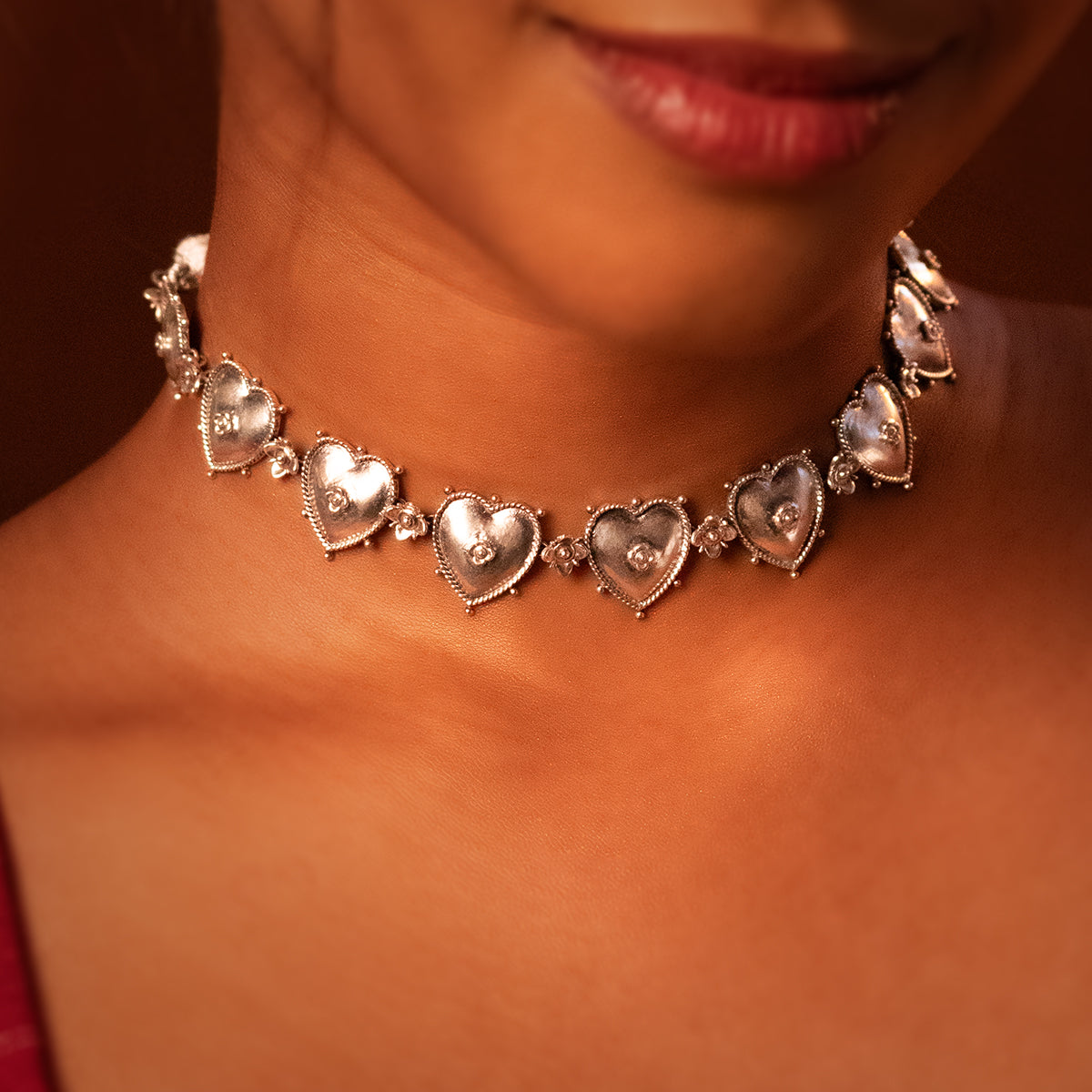 Ruhi Silver Choker by MOHA