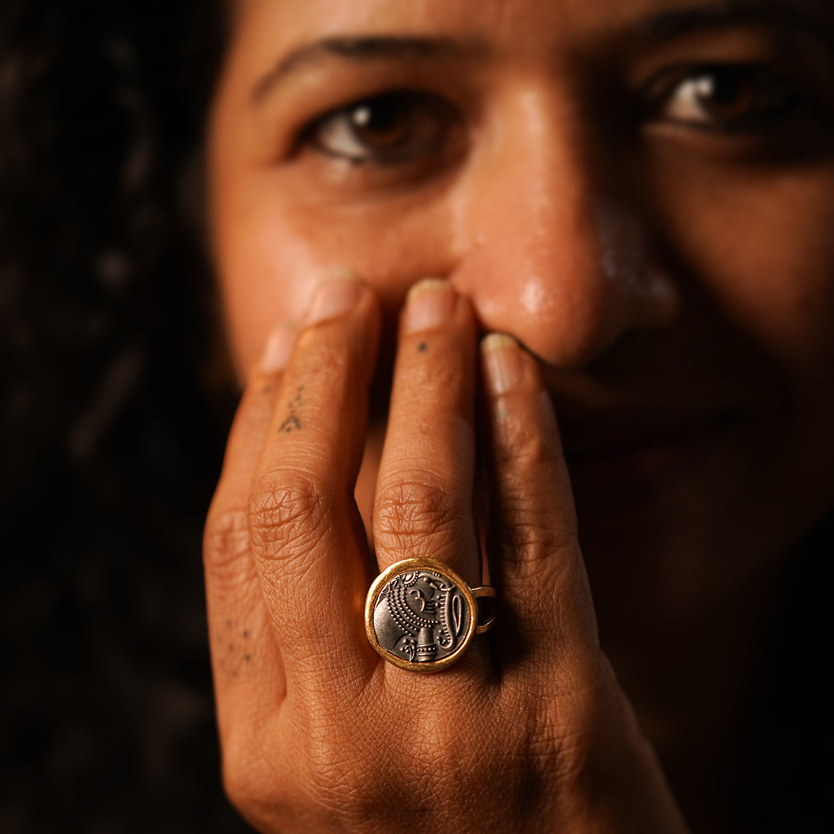 Gajapati Silver Finger Ring by MOHA