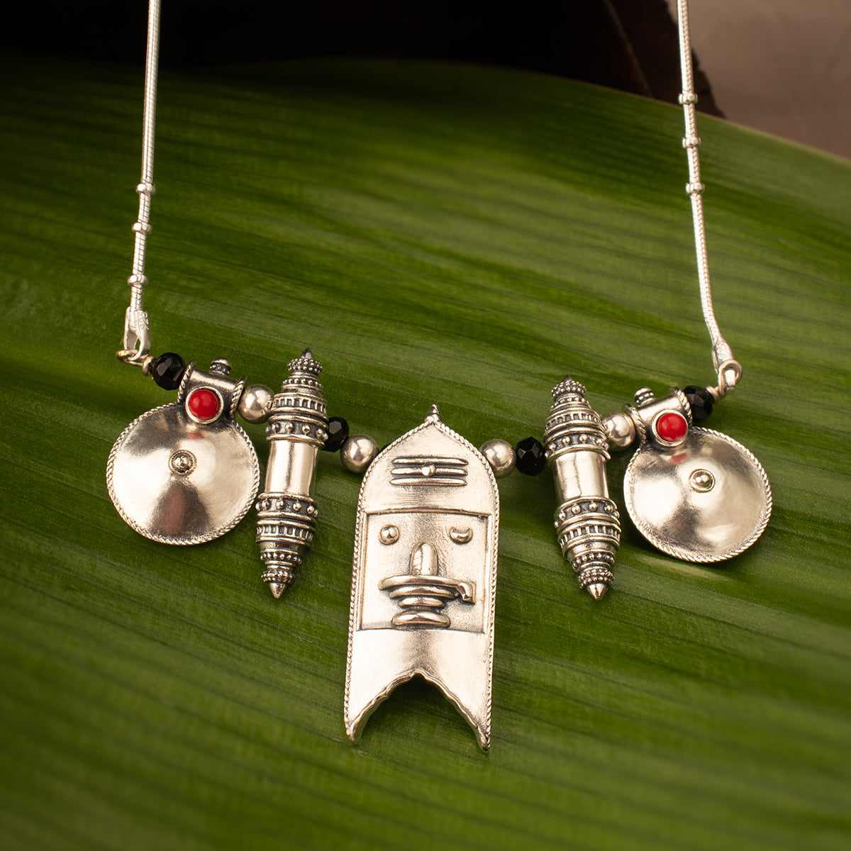 Shiv Shakti Silver Taali Chain by MOHA