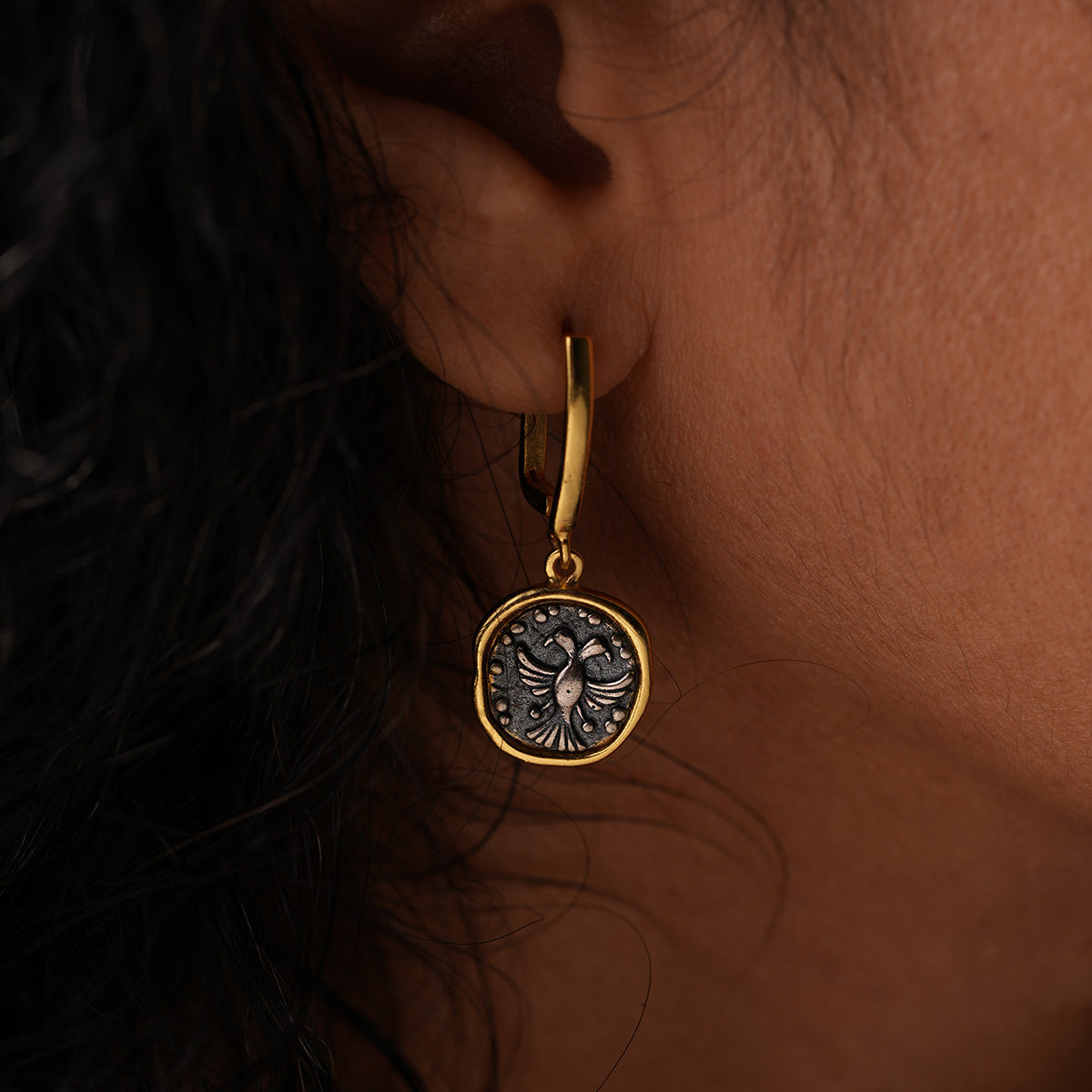 Gandbherunda Silver Earrings by MOHA