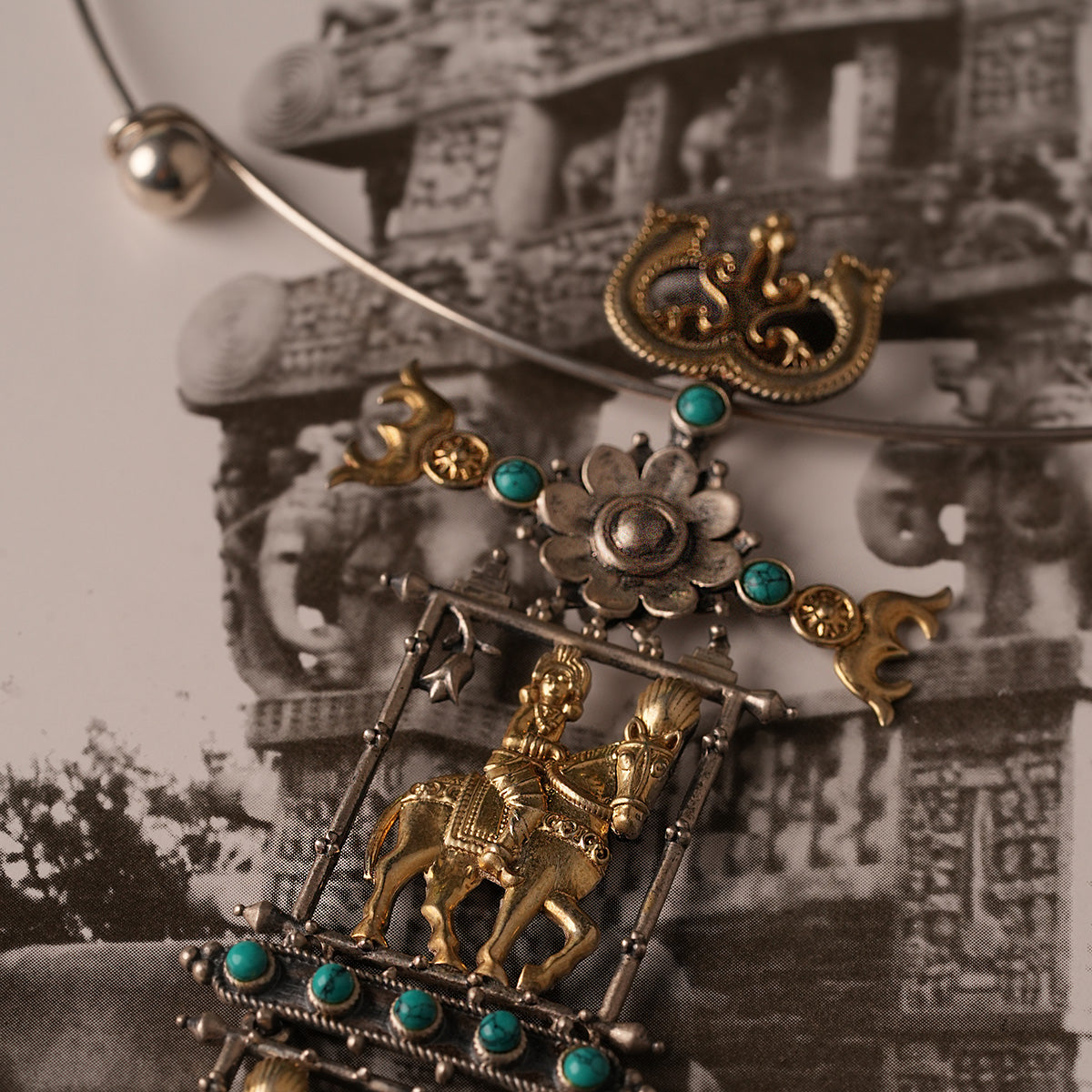 Ashwa Rohak  Silver Pendant Necklace by MOHA