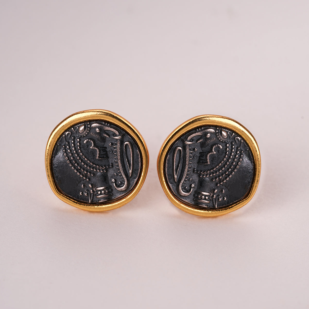 Gajapati Silver Cufflinks by MOHA