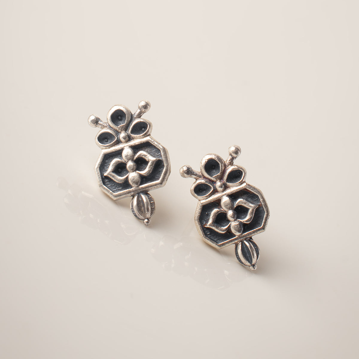 Alpana Silver Earrings by Moha