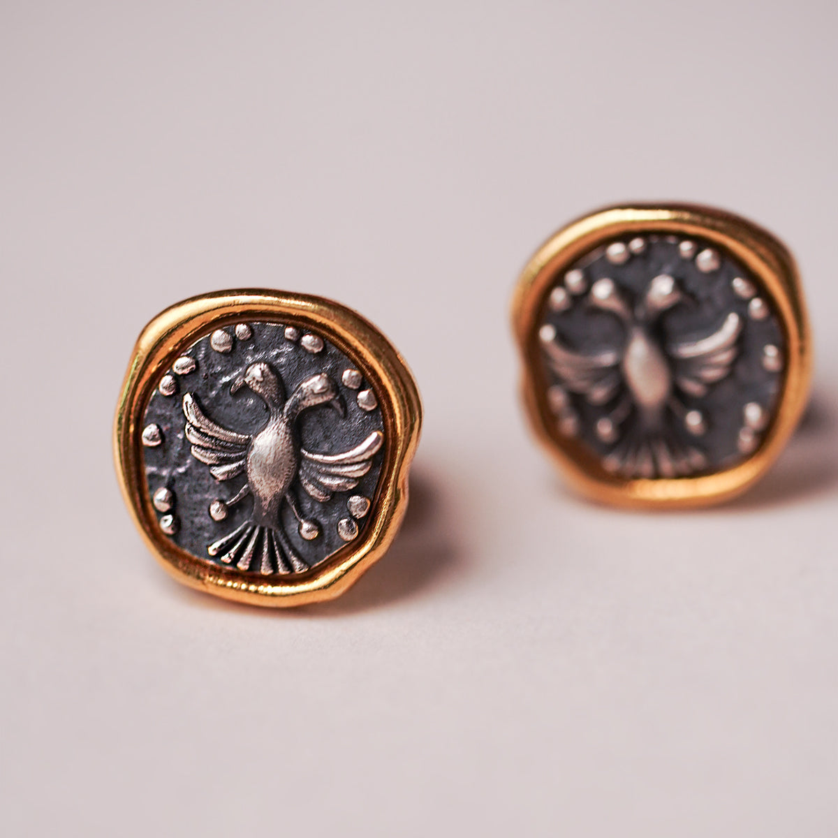 Gandbherunda Silver Cufflinks by MOHA