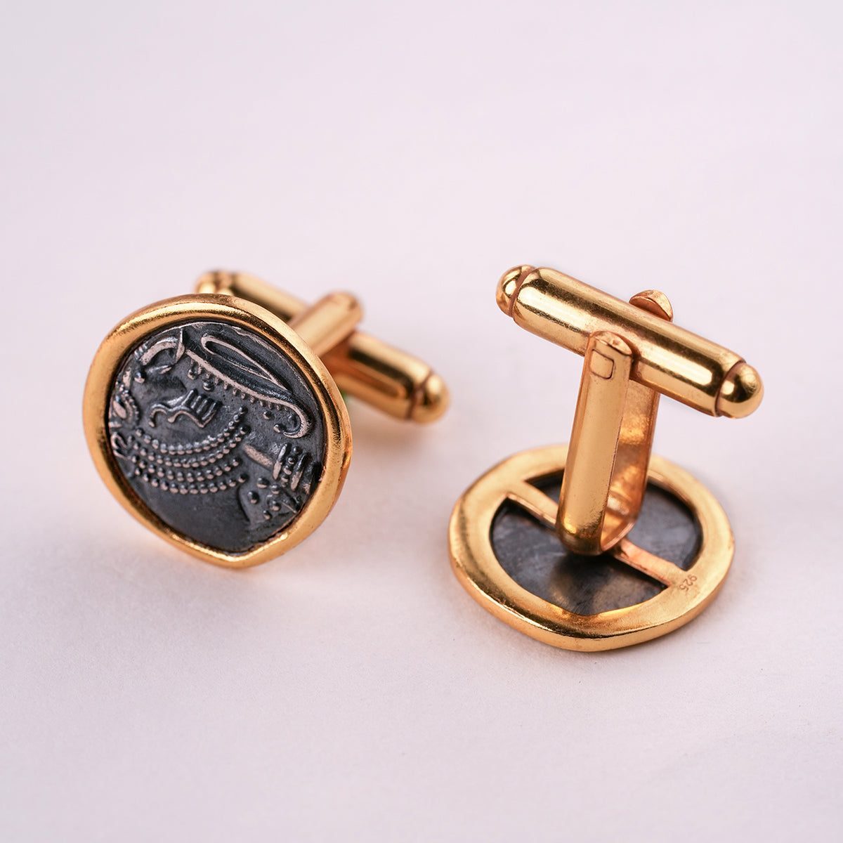 Gajapati Silver Cufflinks by MOHA