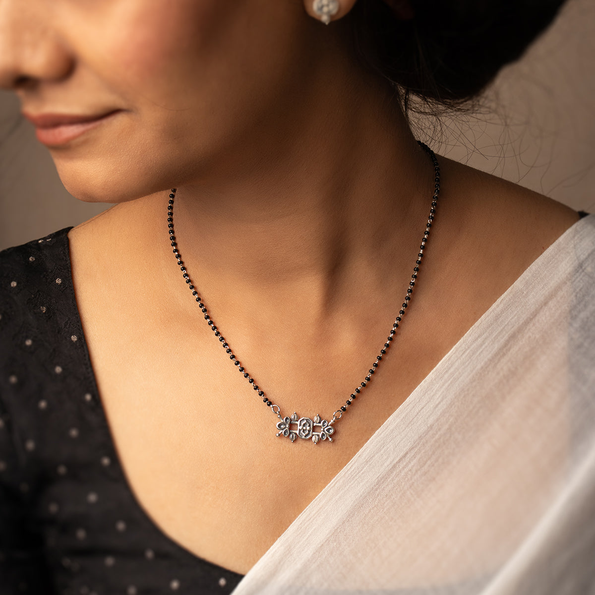 Alpana Silver Mangalsutra by Moha