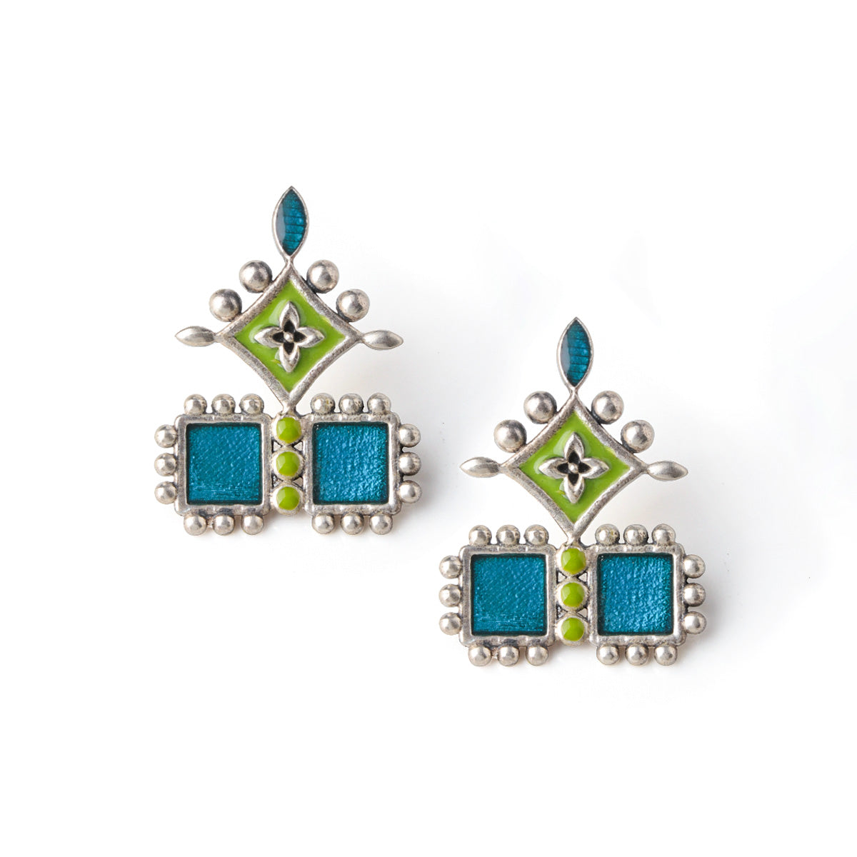aakriti silver earrings by moha