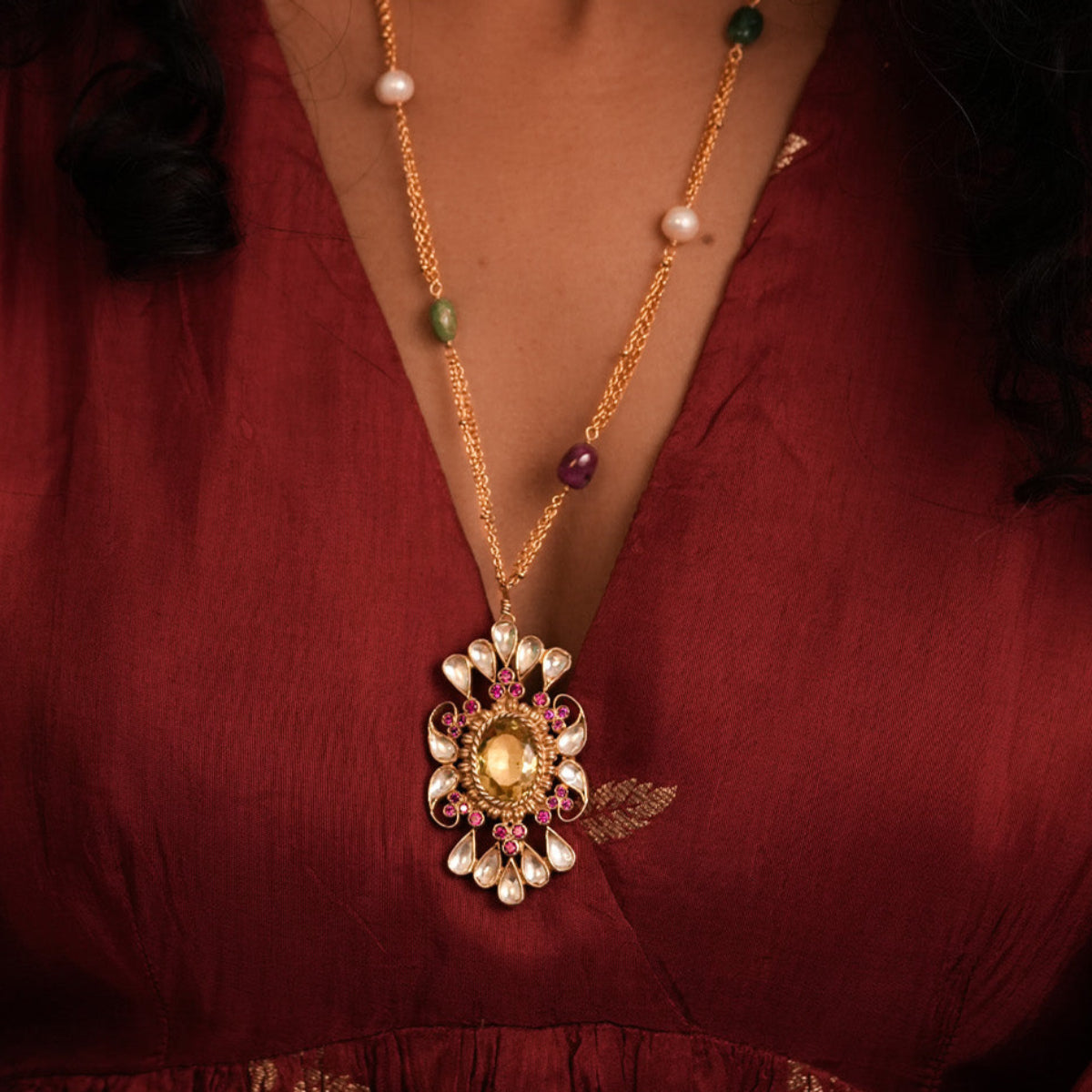 Aaranya Silver Necklace By MOHA