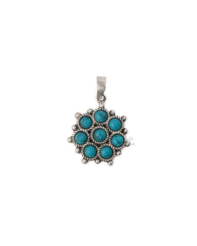 Adaa Turquoise Silver Pendant by MOHA (Only Pendant)