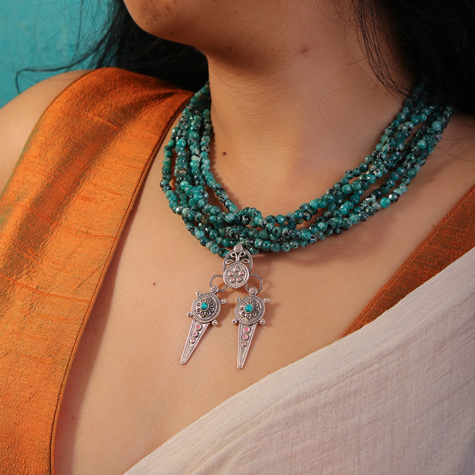 Ahir Silver necklace by MOHA