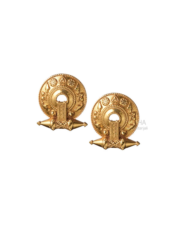 Akota Silver Stud Earrings by MOHA (Gold plated)