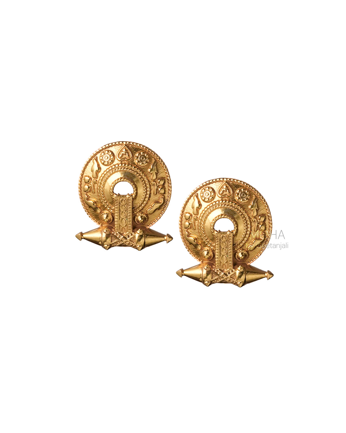 Akota Silver Stud Earrings by MOHA (Gold plated)