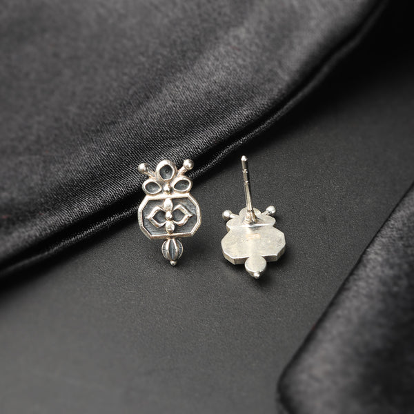 Alpana Silver Stud Earrings by MOHA