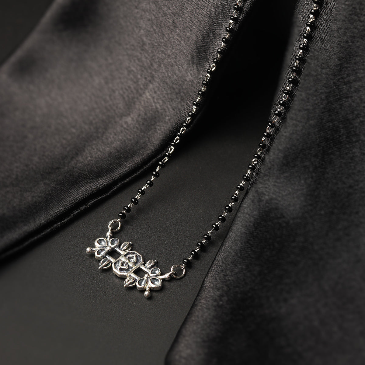 alpana silver mangalsutra by moha
