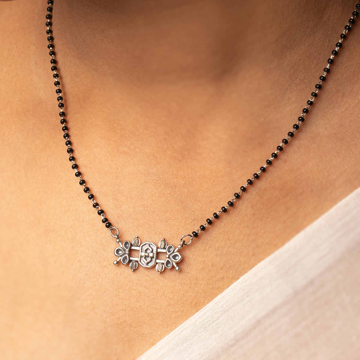 alpana silver mangalsutra by moha