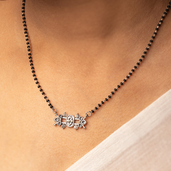 Alpana Silver Mangalsutra by MOHA