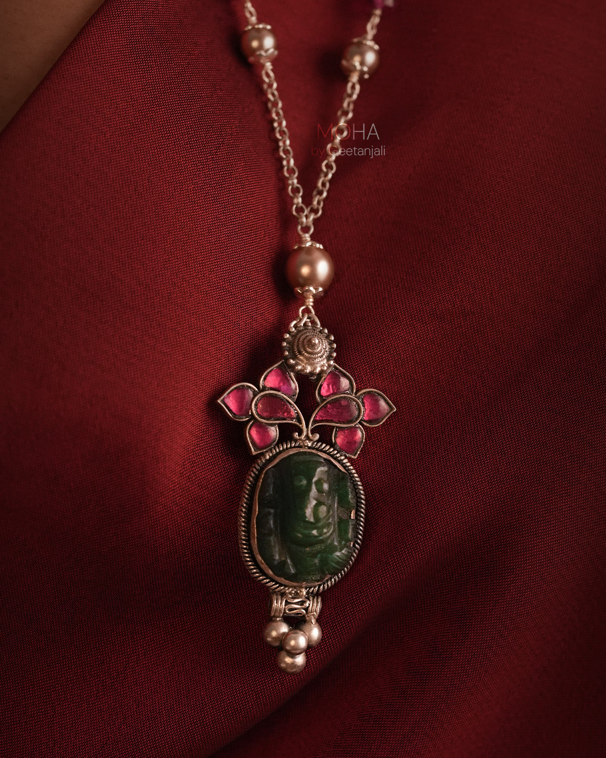 Anant Silver Pendant with Chain by MOHA